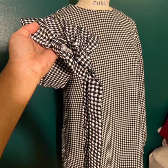 Checkered Black and white short dress - Picture 2 of 2